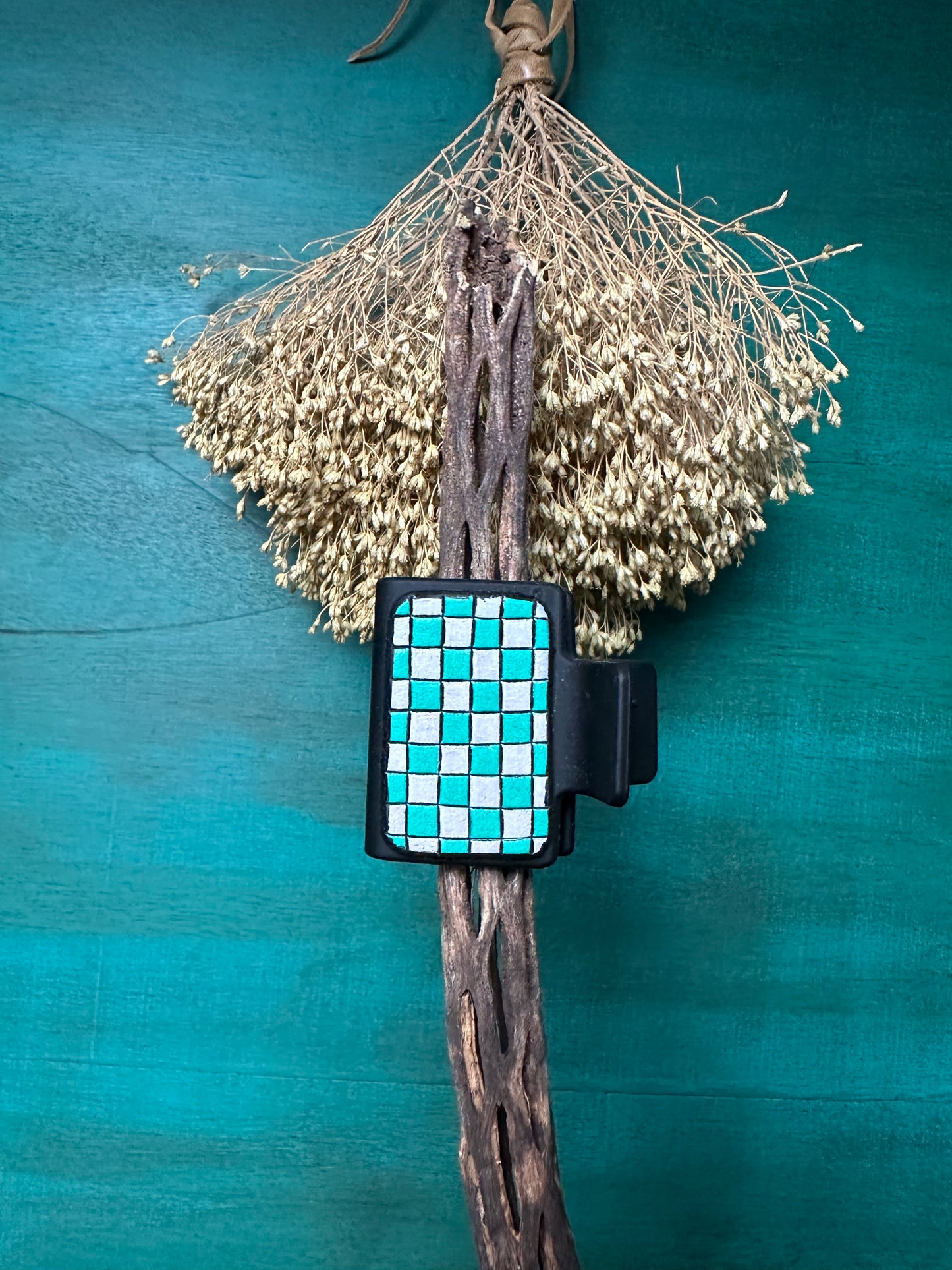 Tooled Leather Hair Clips