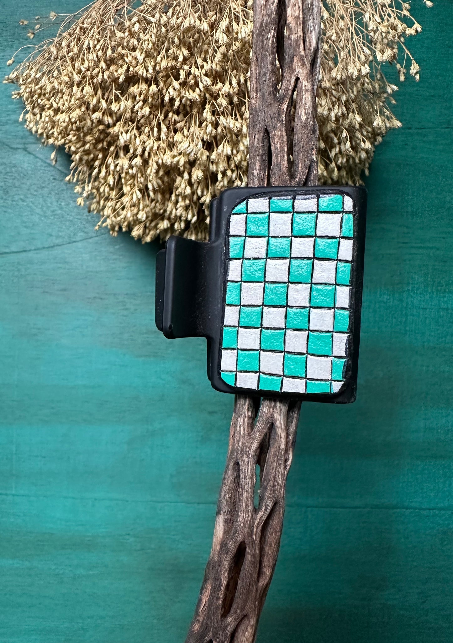 Tooled Leather Hair Clips