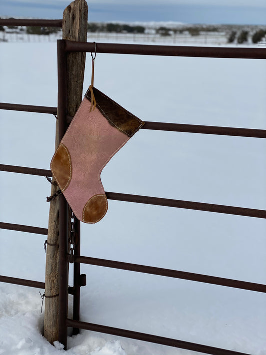 Sparkly Pink and Brown Stocking