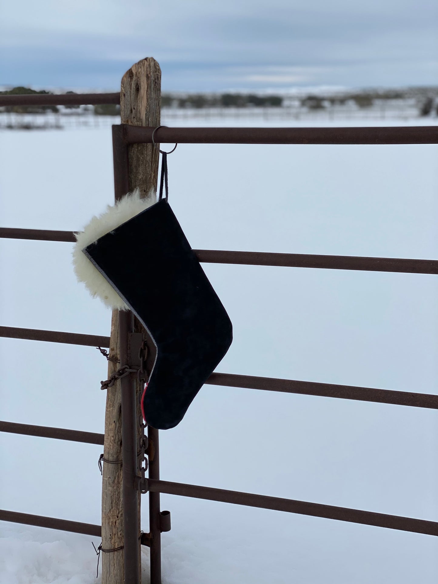 Fluffy Top Christmas Stocking