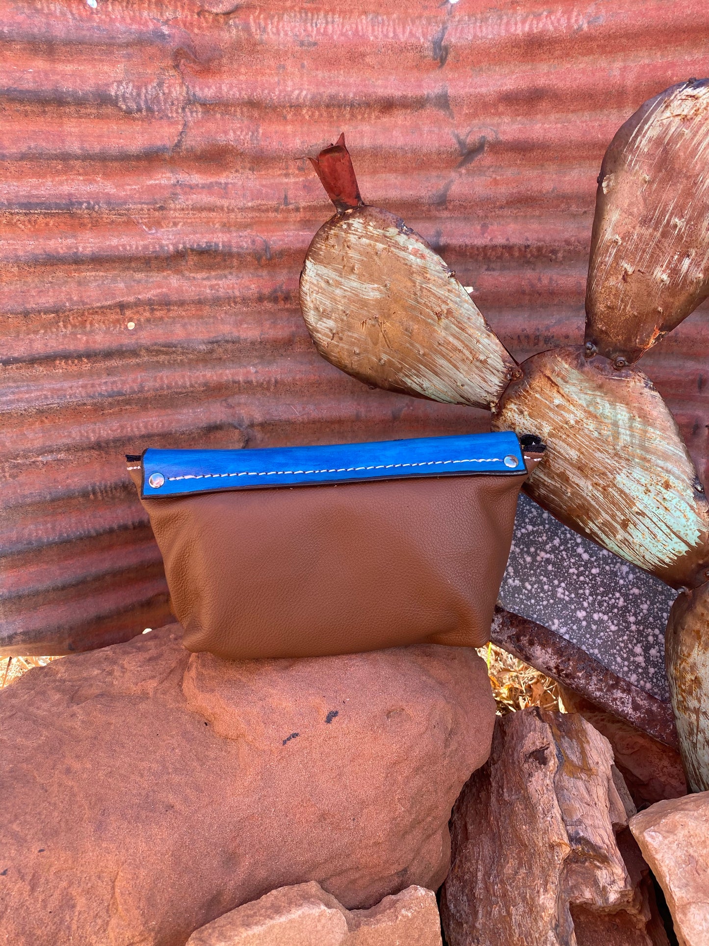 Cowhide Wipe Cover with Desert Scene Flap