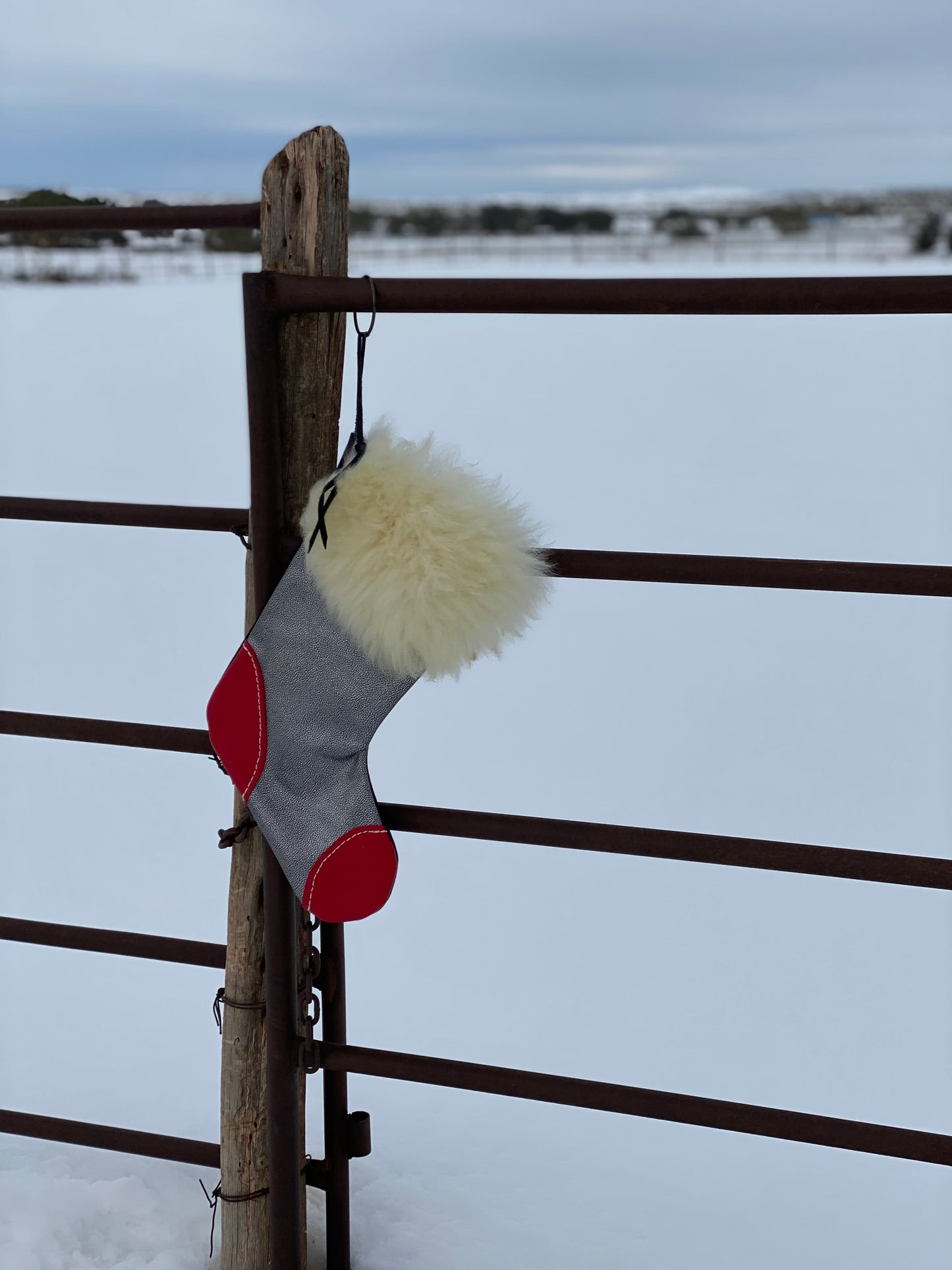 Fluffy Top Christmas Stocking