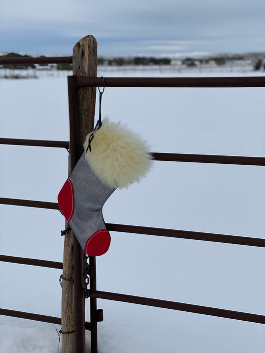 Fluffy Top Christmas Stocking