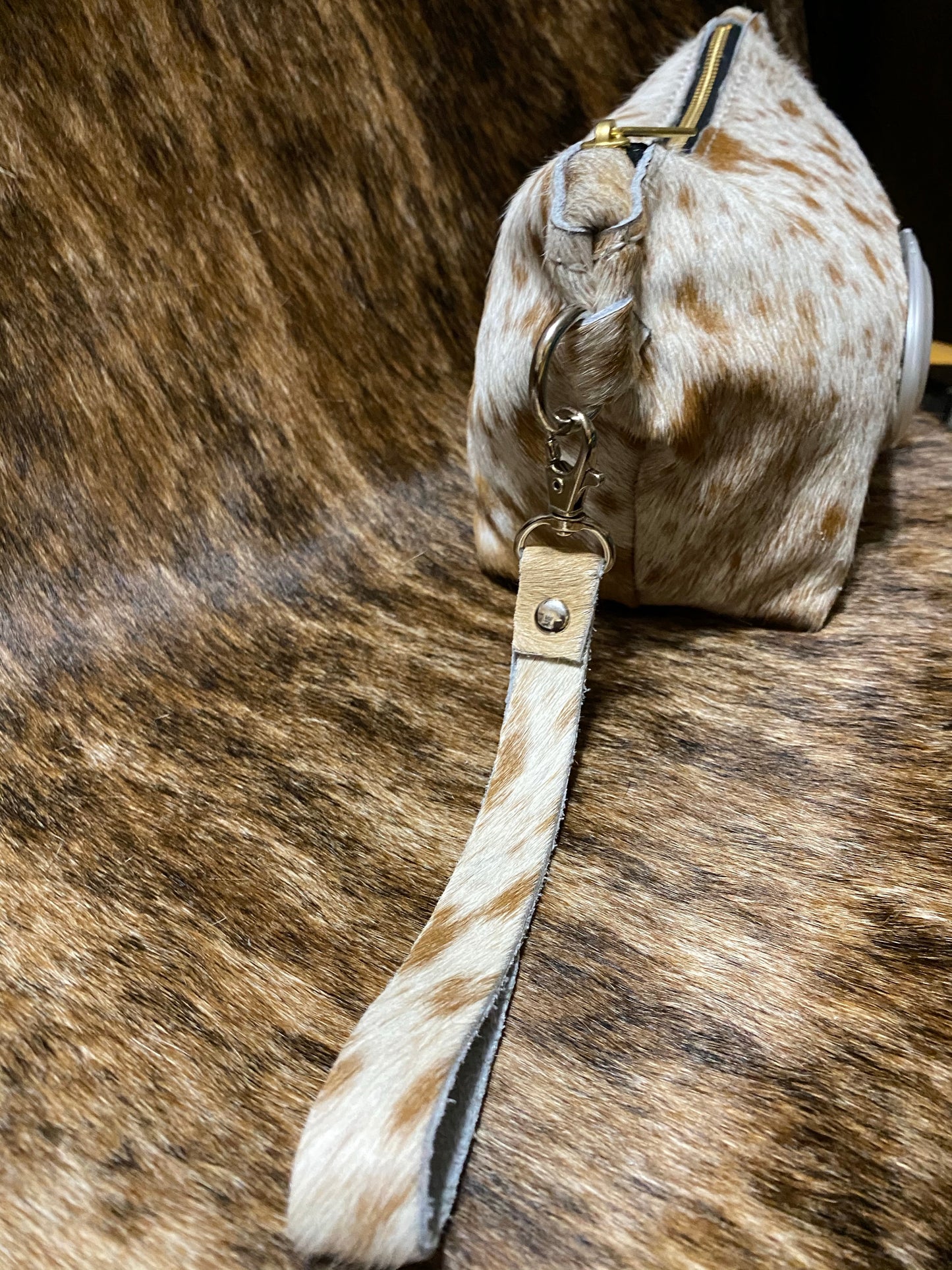Made to Order Large Cowhide Wipe cover with Wrist strap