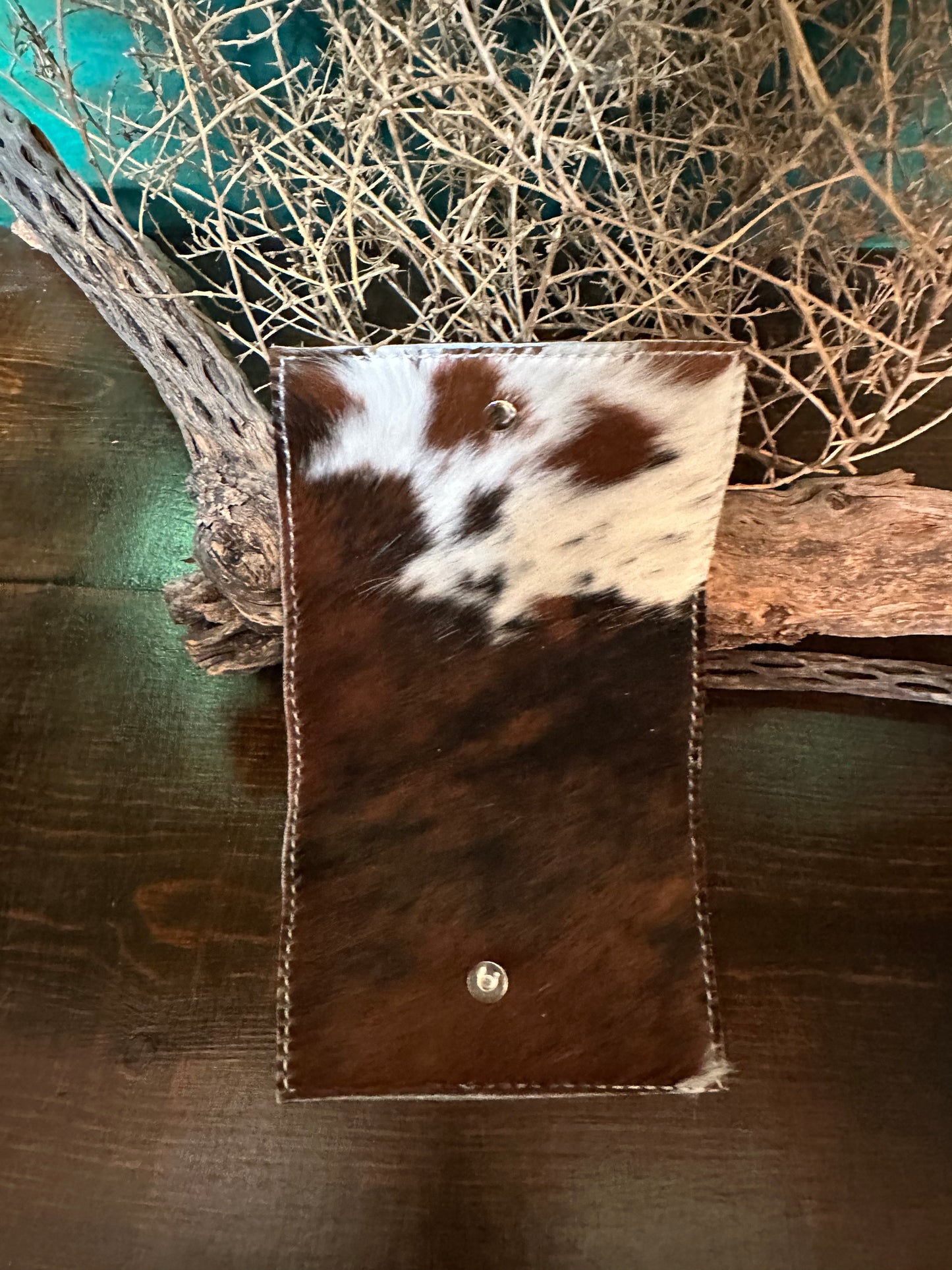 Tricolor Cowhide Trifold Wallet