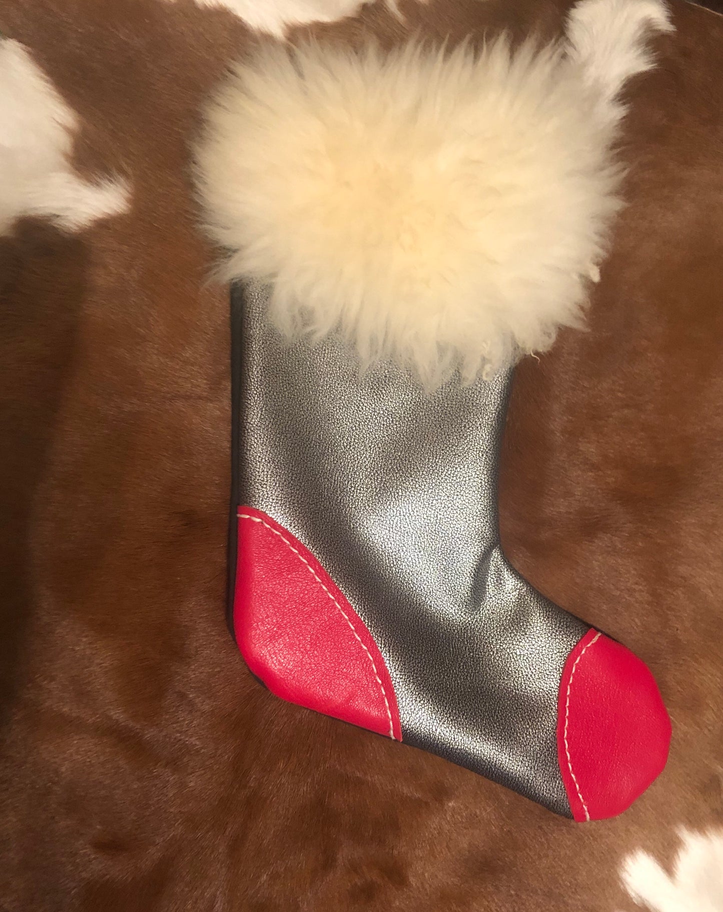 Fluffy Top Christmas Stocking
