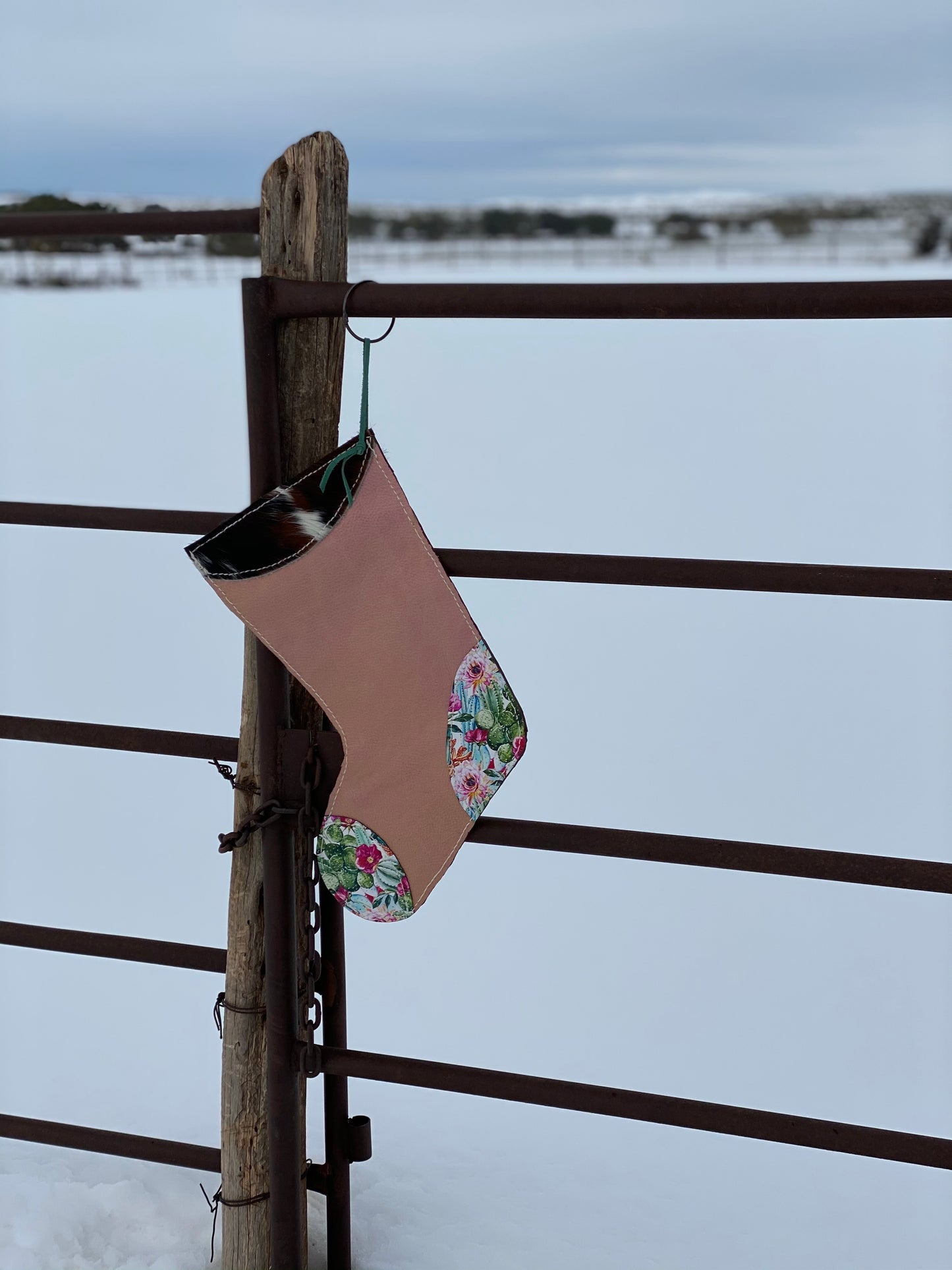 Reversible Cacti and Hair on Hide Stocking