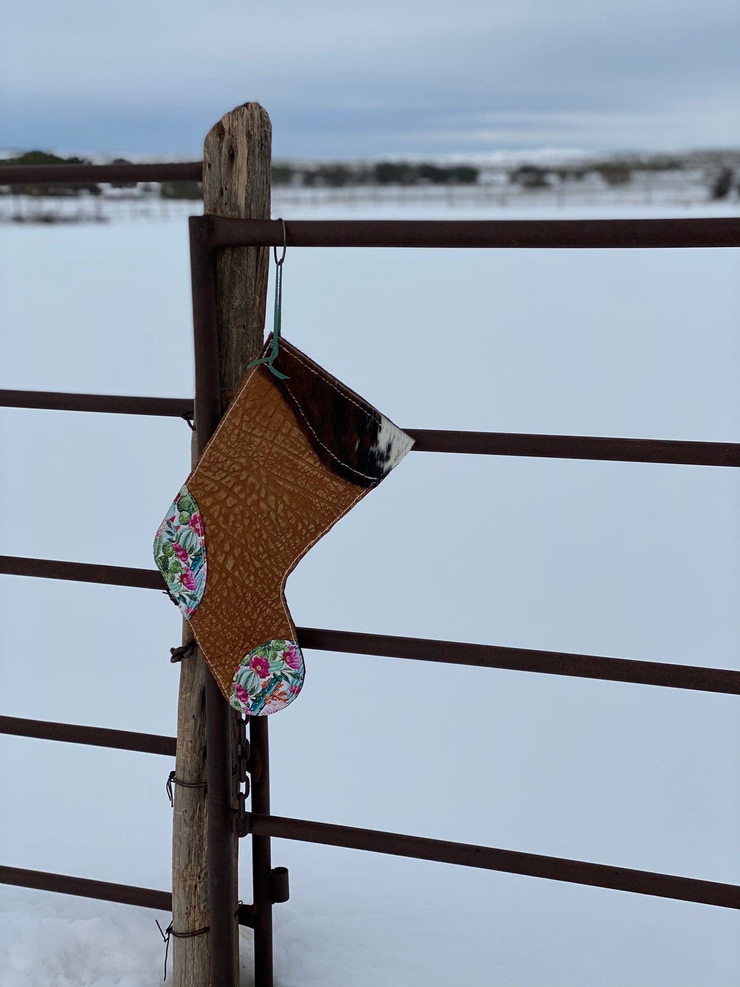 Reversible Cacti and Hair on Hide Stocking