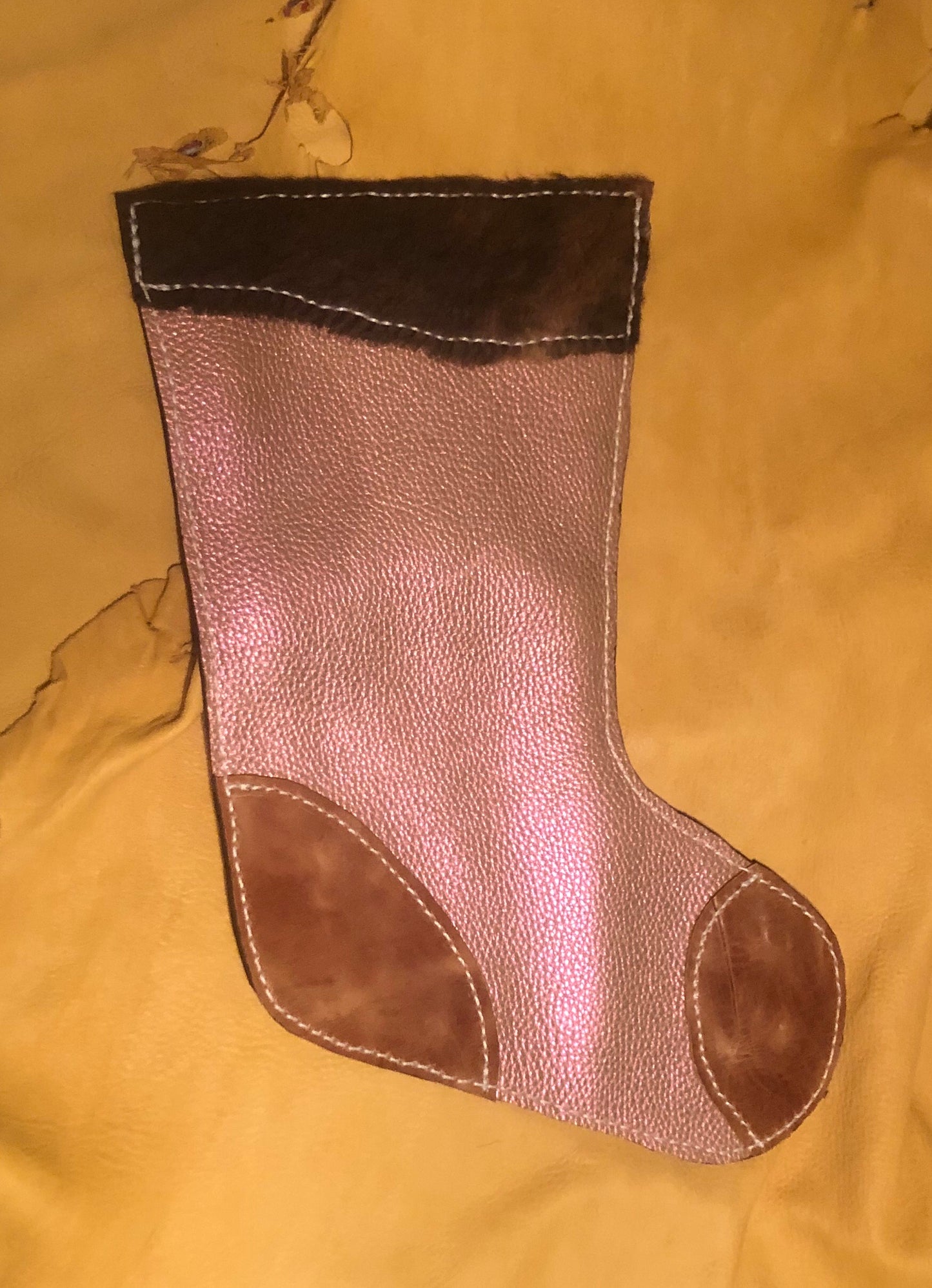 Sparkly Pink and Brown Stocking