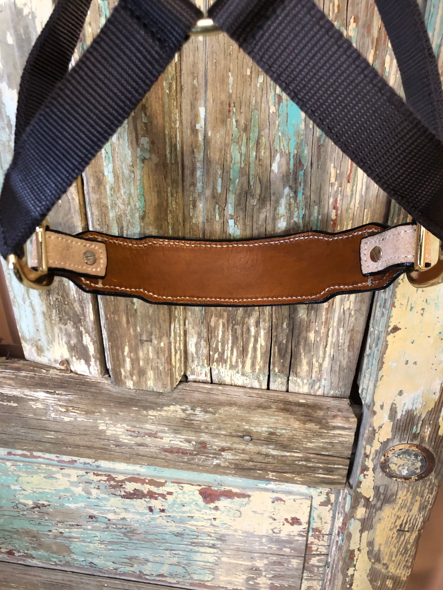 Rectangle Light Roughout Pendleton Inlay Noseband