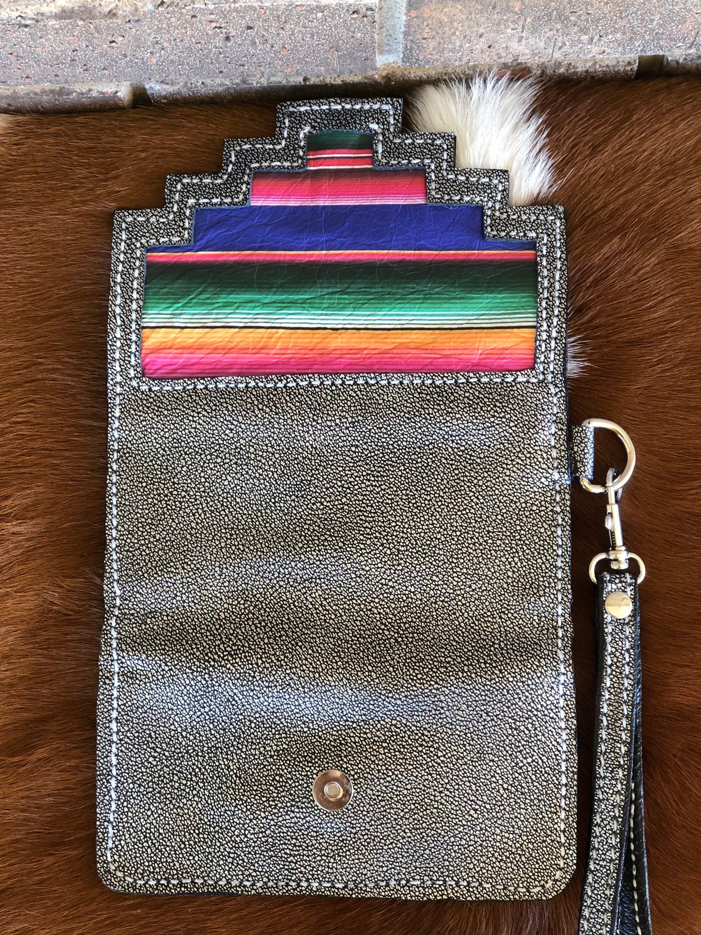 Black Serape Clutch Wallet