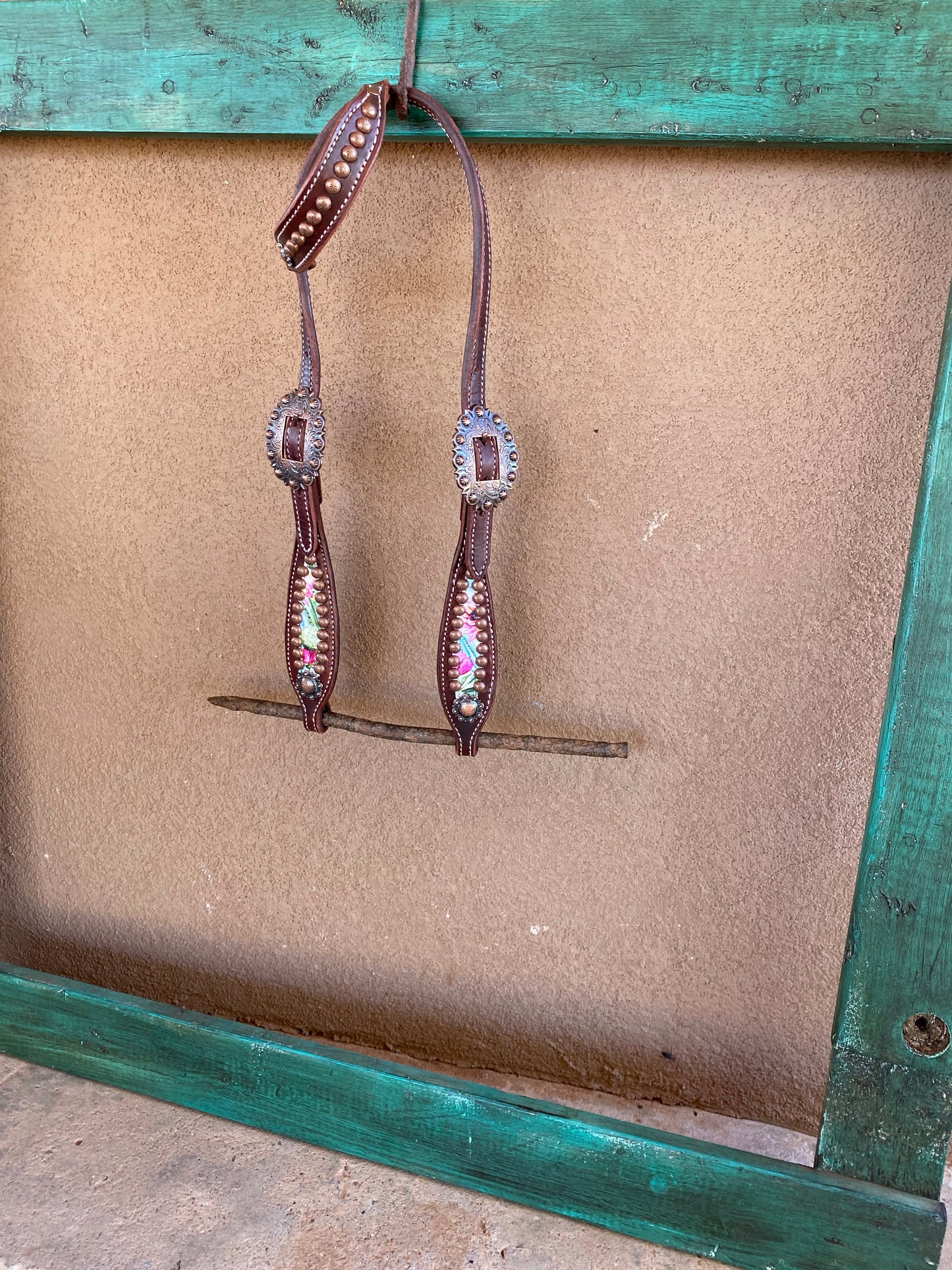 Cactus and Copper One Ear Headstall