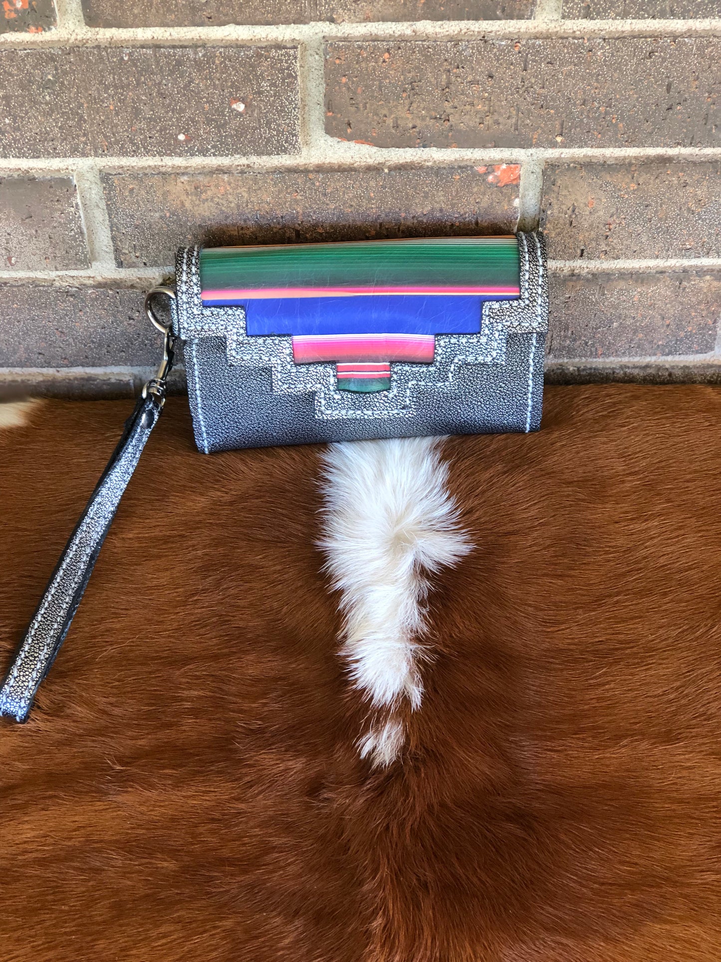 Black Serape Clutch Wallet